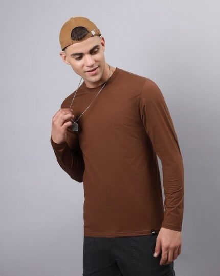 Brown T-shirt full sleeves T-shirt